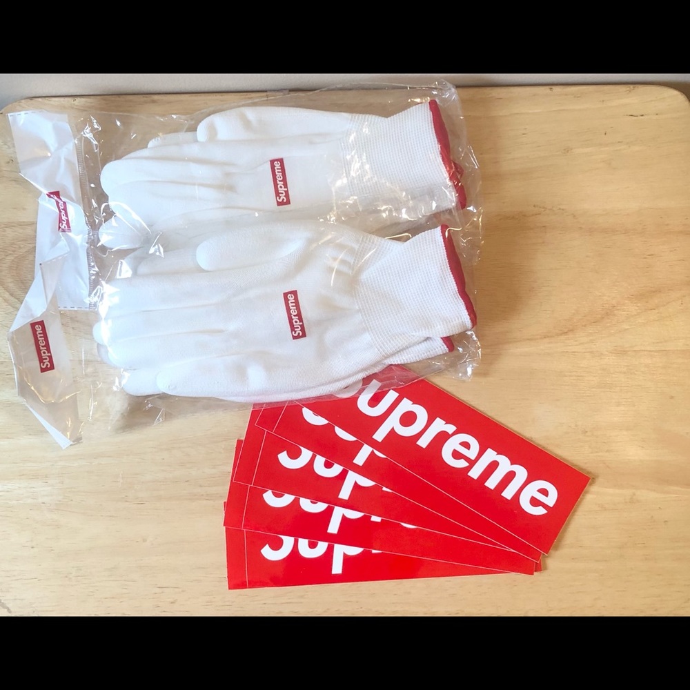 Supreme Rubber Gloves and Stickers SS20